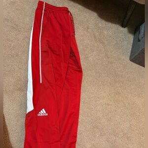 Adidas Y2K Style open-hem Red Track Pants